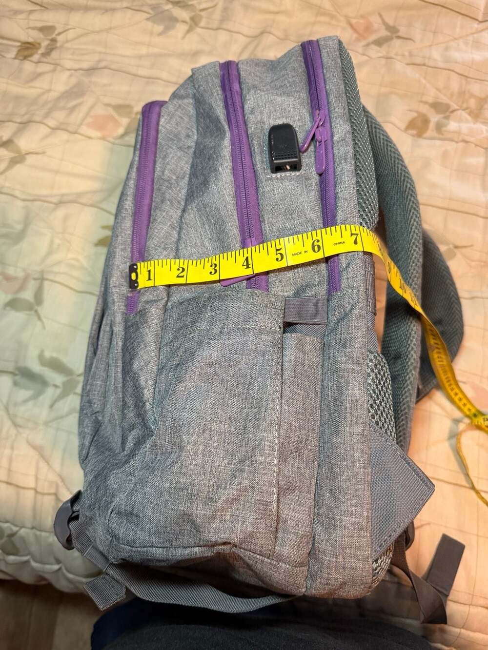 Scentsy Branded Gray and Purple Laptop Travel Backpack - Picture 13 of 13
